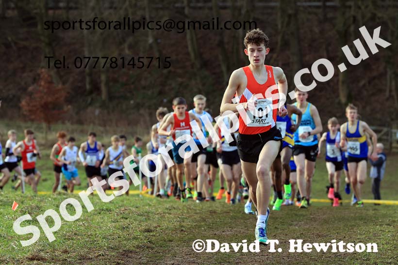 Boys Under-15s 2024 Northern Cross Country Champs., Sedgefield. Photo: David T. Hewitson/Sports for All Pics